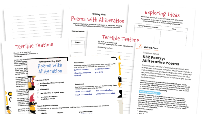 Springtime poetry worksheet focusing on alliteration for third graders, image 23 Third grade students identifying alliteration in the poem Casey at the Bat