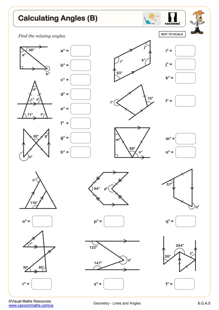 Third Grade Identifying Angles Worksheet - Image 18 Worksheet for third graders focusing on identifying right, acute, and obtuse angles
