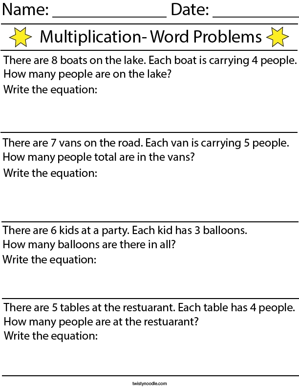 Earth and Space Science baking multiplication worksheet for third graders, image 23 Third grade students solving baking-themed multiplication word problems on a worksheet