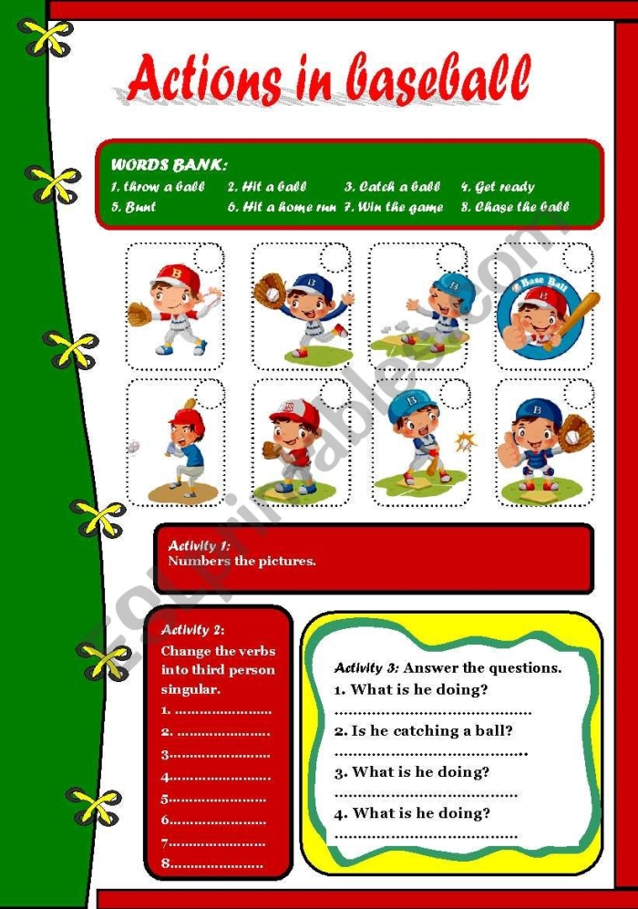 Third grade students reading comprehension worksheet about baseball history with place value math problems for spring break learning