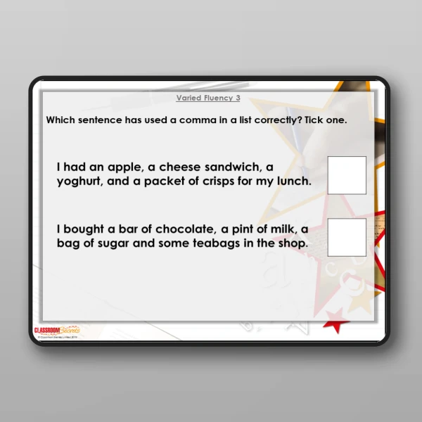 Commas in Lists worksheet for third graders featuring a fun exercise on comma usage
