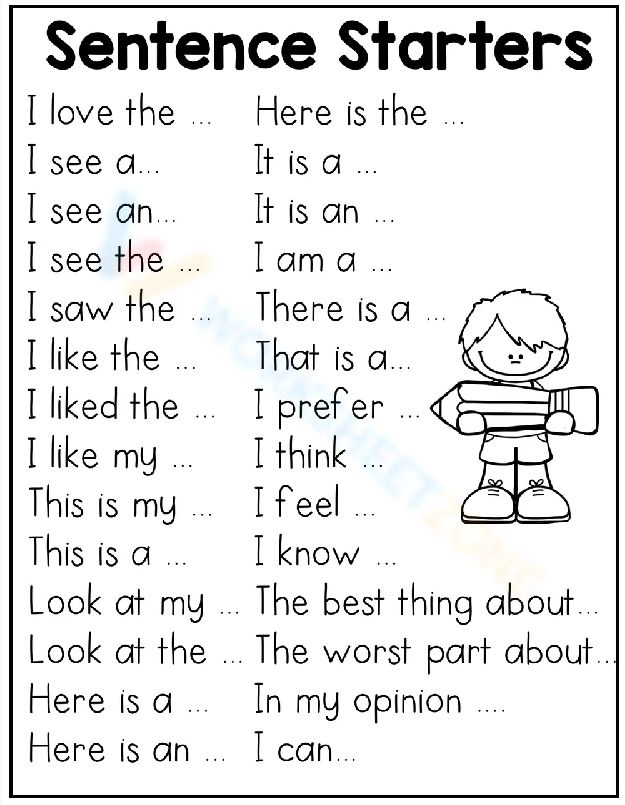 Sentence Prompts worksheet for third graders to inspire creative storytelling