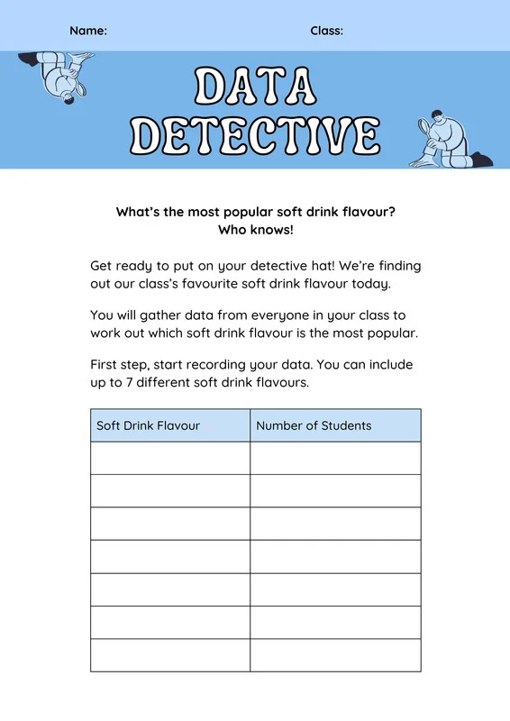 Data Learning Check worksheet for evaluating students' understanding of data concepts 17 Third Grade Fractions worksheet focused on data and graphs assessment