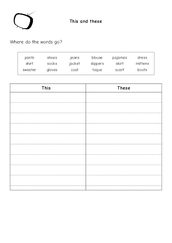 Worksheet 19 for teaching demonstrative adjectives in a third grade geometry lesson Third Grade geometry worksheet focusing on demonstrative adjectives like this, that, these, and those