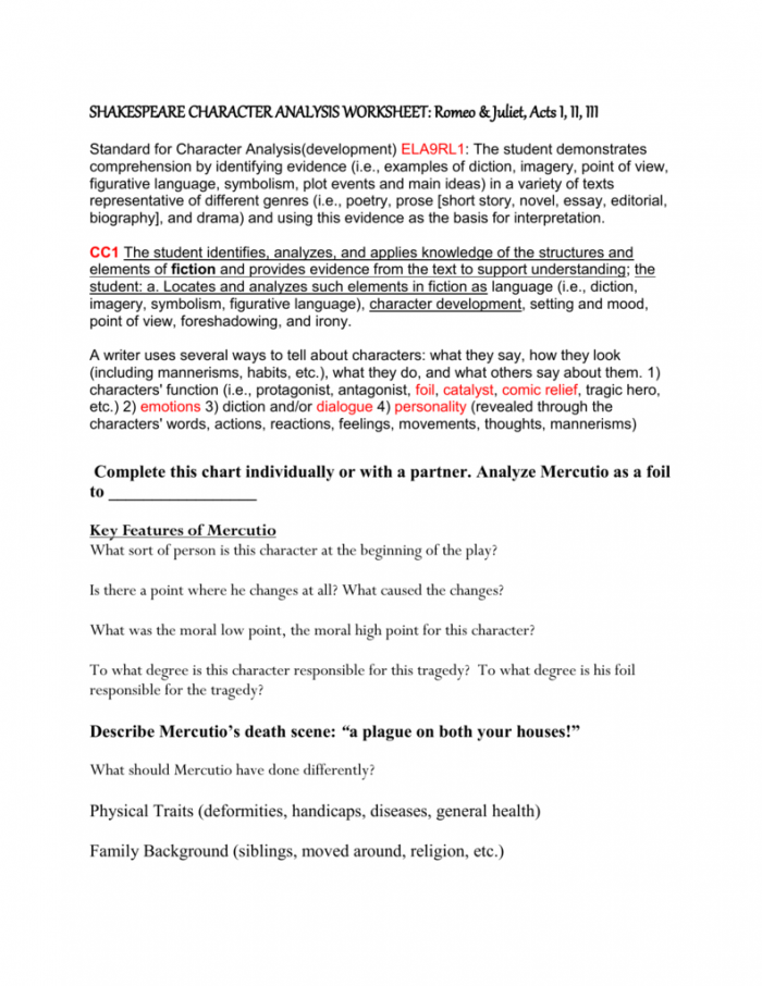 Third grade worksheet focused on recognizing characters and their spoken words