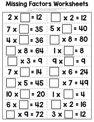 Division Factor Fun worksheet for third graders focusing on multiplication strategies. Engaging visual for mastering division through multiplication concepts.