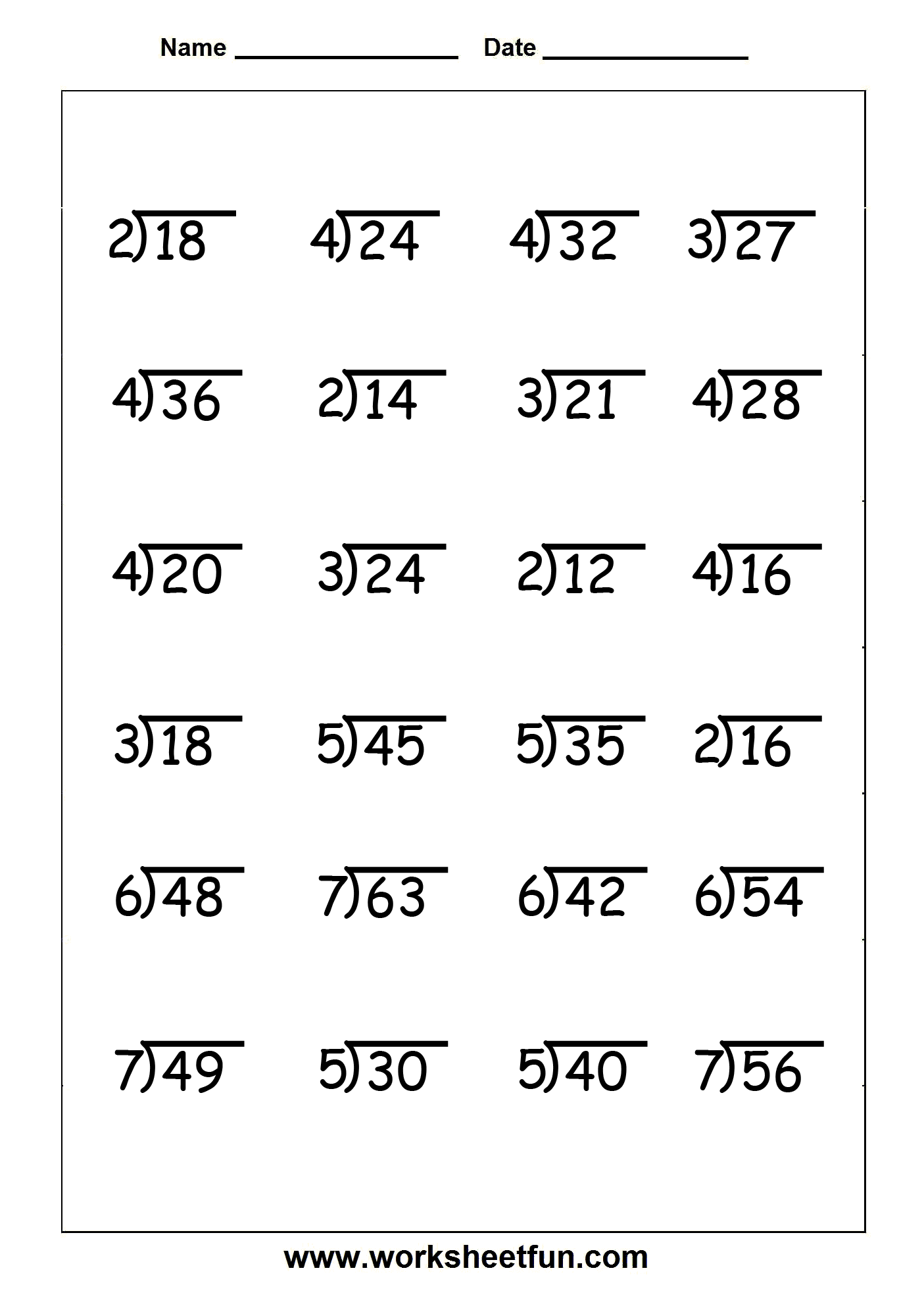 Division Factor Fun worksheet for third graders focusing on converting division problems into multiplication questions. Engaging exercise to enhance geometry skills in young learners.