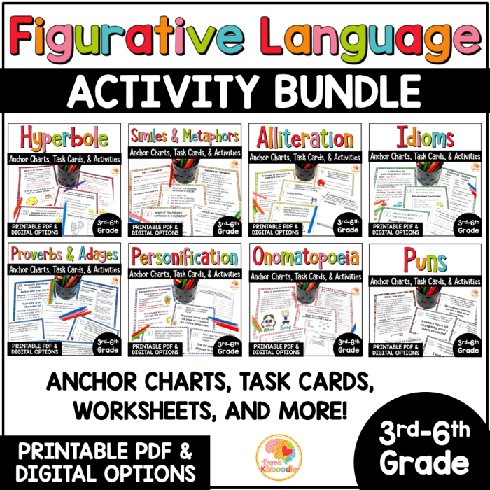 Figurative language worksheet for third graders focusing on metaphor meanings Third grade students working on a Making Sense of Figurative Language 3 worksheet
