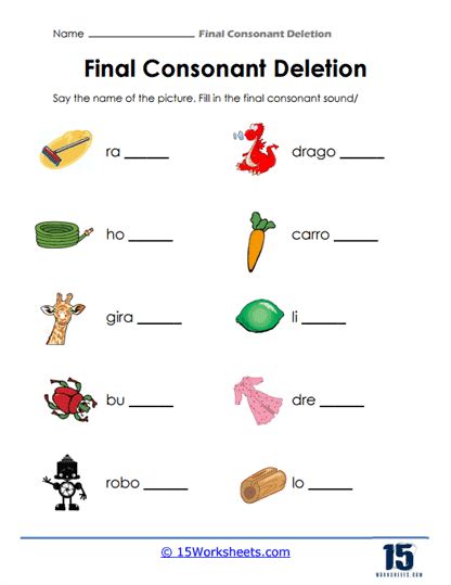 Third grade worksheet practicing final consonant endings with ed and ing