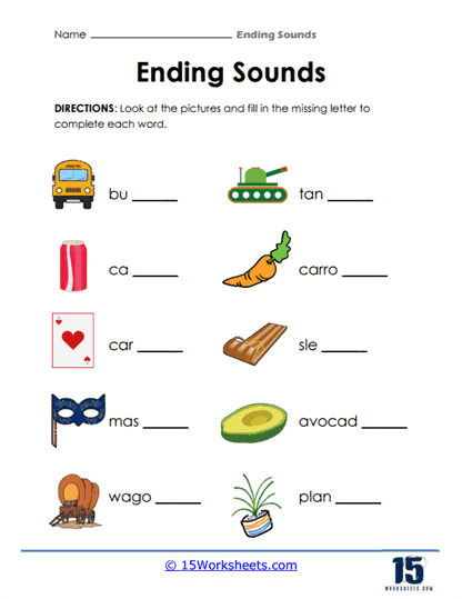 Third grade worksheet practicing final consonant endings with ed and ing