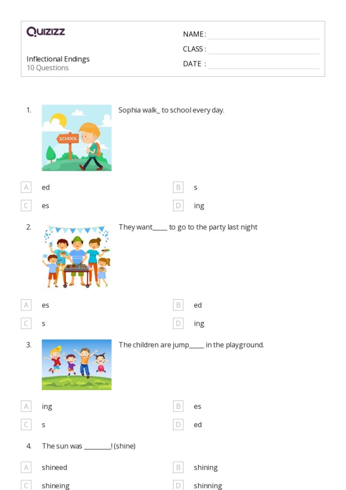 Practice dropping the final e before adding endings worksheet for grade 3 students Third grade worksheet on final e inflected ending rules with practice exercises