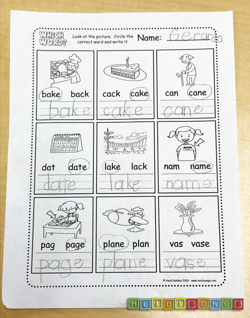 Third grade worksheet for sorting words with a final /e/ sound in multiplication context