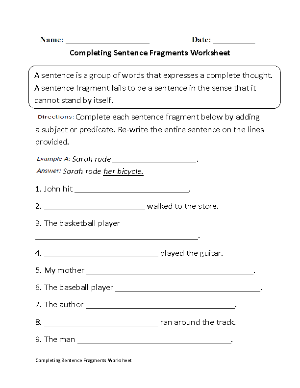 Subtraction and grammar practice worksheet number 12 for third graders Third grade subtraction worksheet focused on fixing sentence fragments