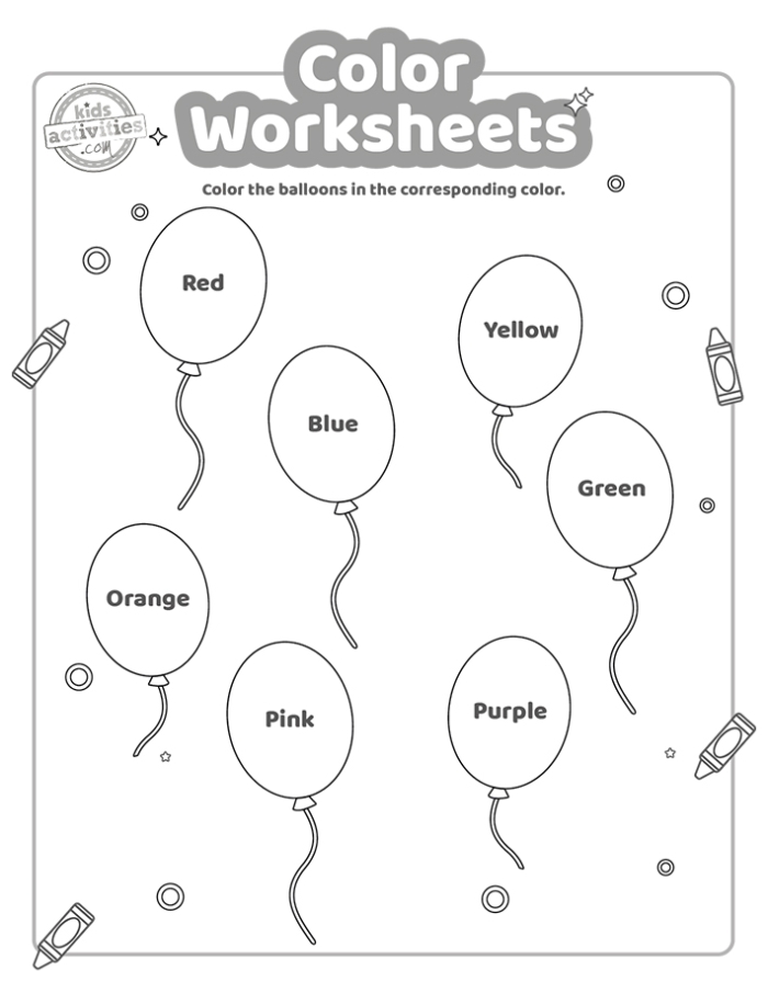 Third grade math worksheet showing shapes divided into fractions 1/2, 1/3, and 1/4 for coloring practice