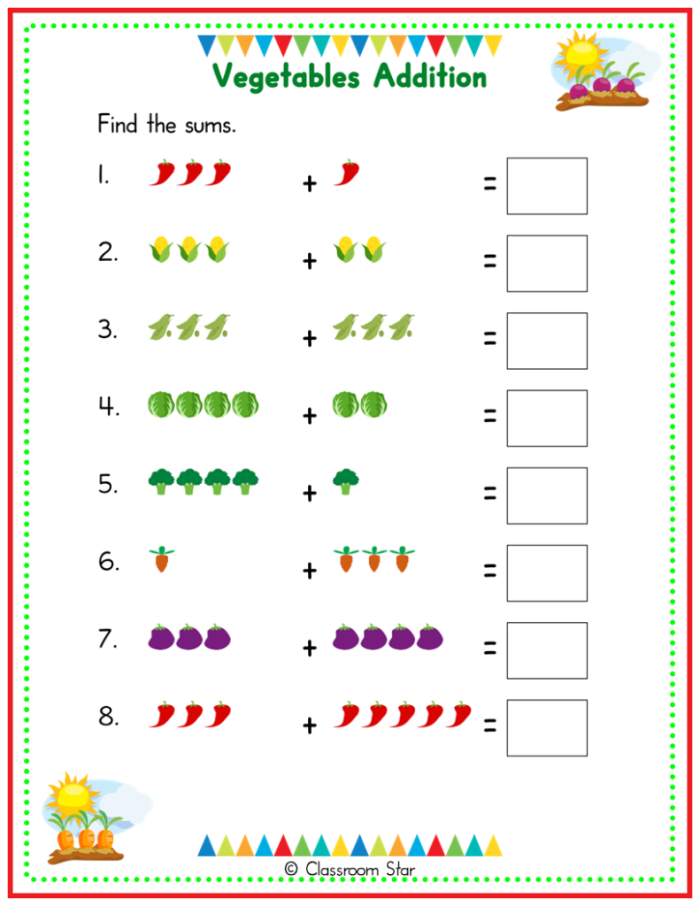 Third grade student coloring garden plots to practice reducing fractions on a math worksheet