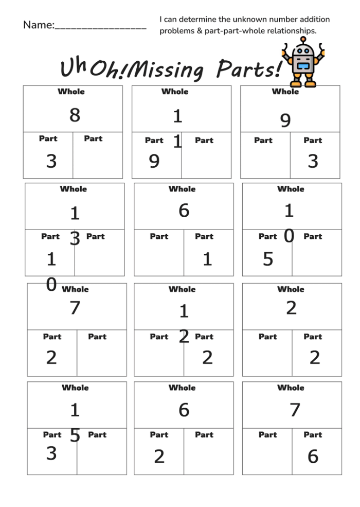 Fun Printable Worksheets for Understanding Fractions as Part of a Whole