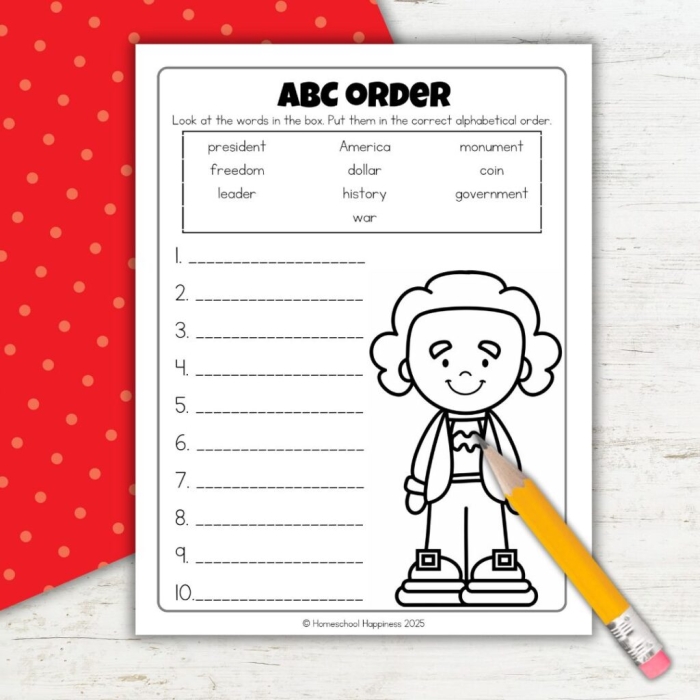 Third Grade worksheet featuring George Washington and his notable first achievements