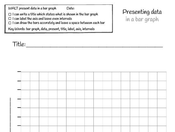 Printable Graph It! worksheet for plotting and data organization in grade 3 Blank graph paper worksheet for third grade physical science activities