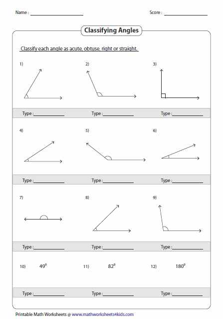 Practice angles with this engaging Identifying Angles worksheet for kids Third grade worksheet for identifying right, acute, and obtuse angles in geometry