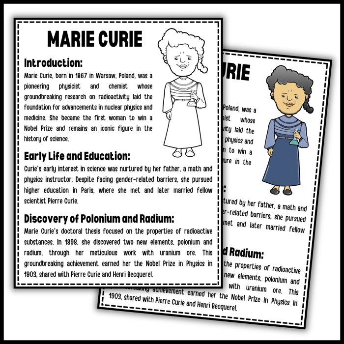 Explore the legacy of Marie Curie with this educational multiplication worksheet Marie Curie worksheet for third graders focusing on her contributions to science and history