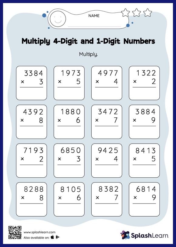Multiply by 5 practice worksheet for third graders number 21 Third grade multiplication worksheet focused on multiplying numbers by 5