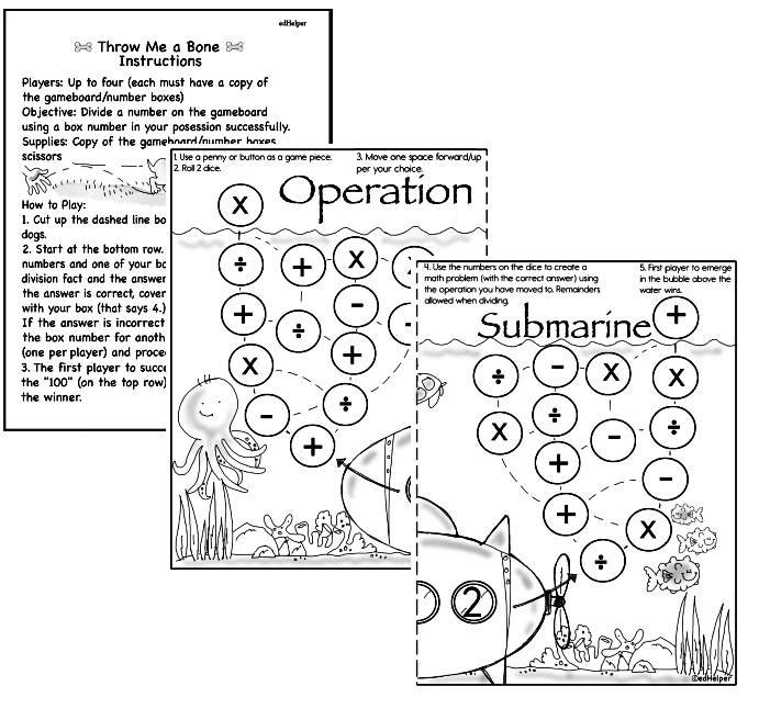 Math-Go-Round multiplication game for third graders, image 18 Third grade students playing Math-Go-Round hard multiplication worksheet