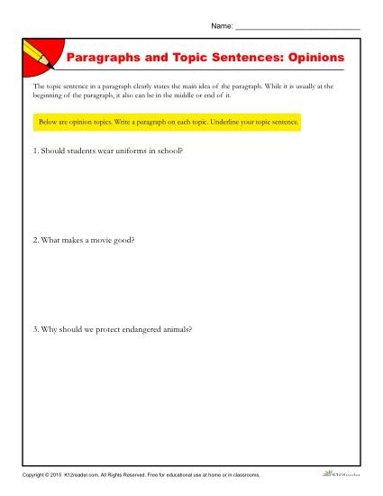Third Grade Opinion Paragraphs Writing Exercise Worksheet Young students engaging with the Opinion Paragraphs worksheet in a classroom setting