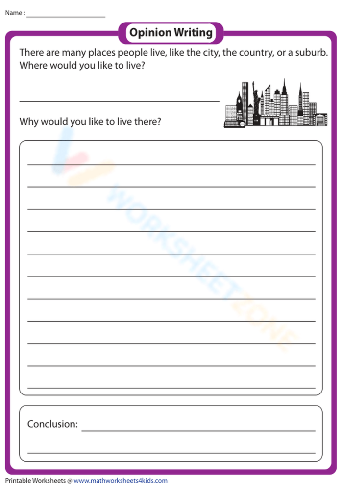 Third grade Opinion Writing Check-In worksheet for mid-year writing assessment