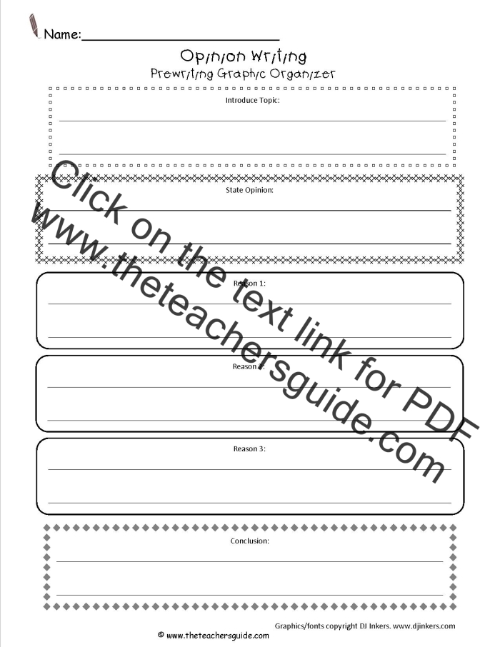 Third grade Opinion Writing Check-In worksheet for assessing student responses