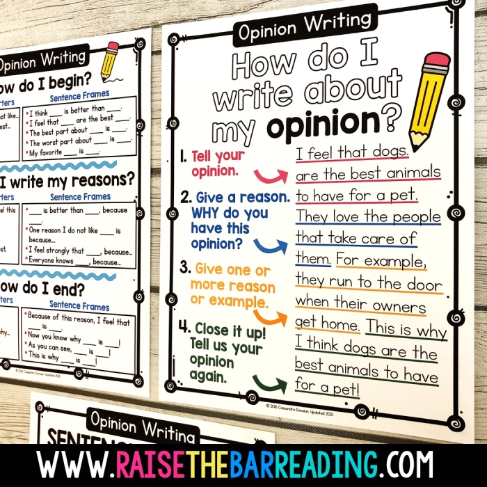 In My Opinion Writing Guide worksheet page 15 for reading skills development Third grade worksheet for planning and writing an opinion piece with guided prompts