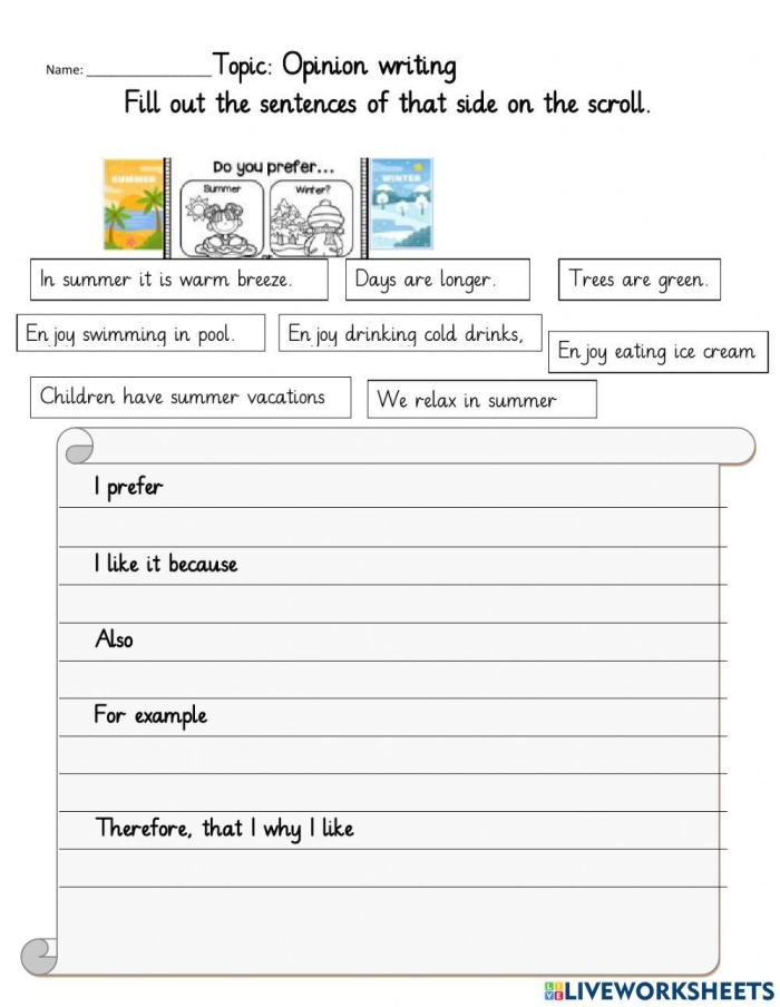 Third Grade Opinion Writing Check-In worksheet for assessing student responses