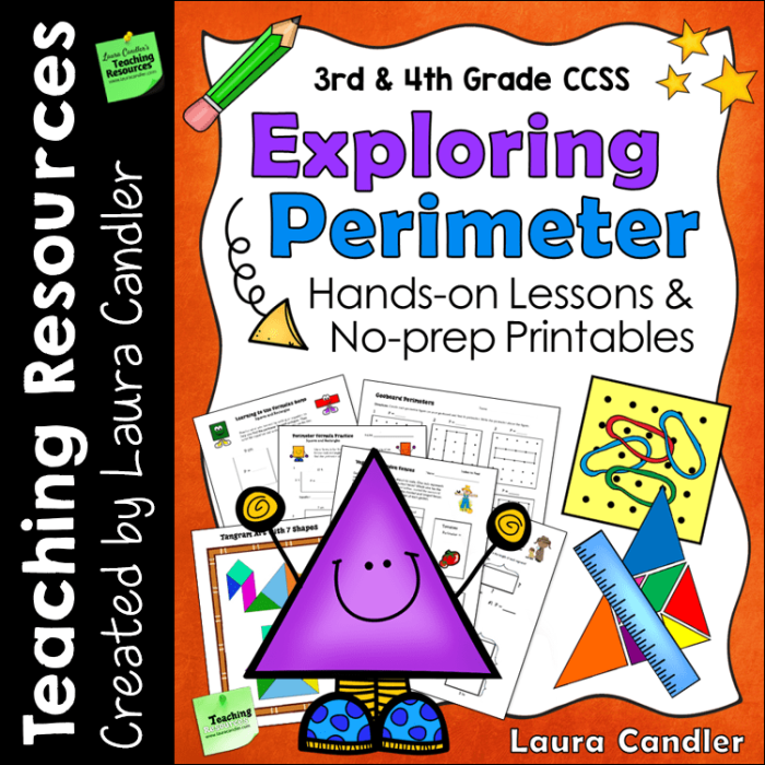 Let's Go Around! Exploring Perimeter worksheet for kids Worksheet for learning about perimeter in geometry for third graders