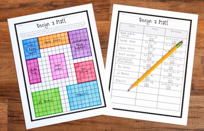Let's Go Around! Exploring Perimeter worksheet for geometry practice Worksheet for calculating the perimeter of various shapes designed for third graders