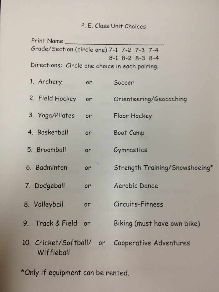 Inspiring physical activities for children including yoga, dance, and ball games on a choice board Physical Education Choice Board worksheet featuring various activities for third graders to stay active and engaged