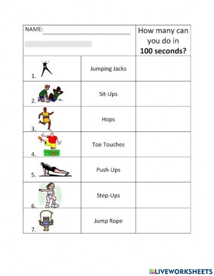 Integers and Rational Numbers worksheet for Third Grade Physical Education Choice Board worksheet featuring various activities for third graders including yoga, games, and dance. Choice board for physical activities to encourage movement and engagement in third-grade students.