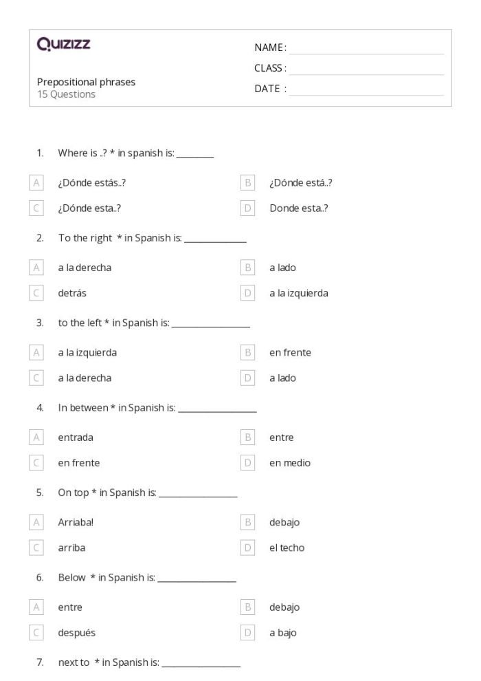 Worksheet featuring prepositional phrases for enhancing sentence detail in third-grade grammar lessons