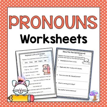 Third grade pronoun quiz worksheet for practicing grammar and mechanics