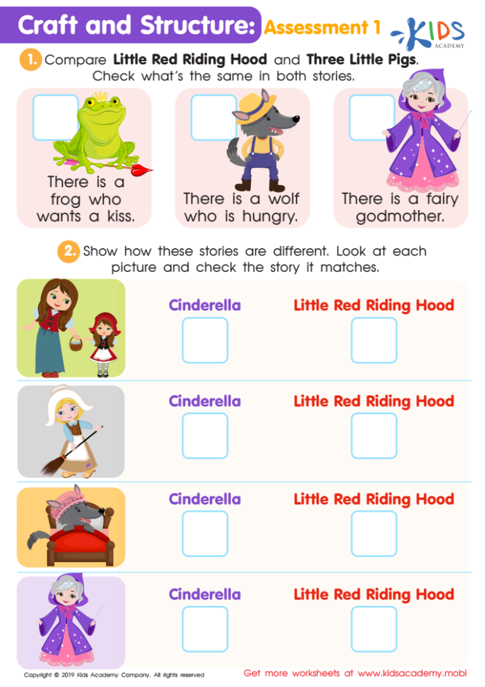 Third grade students completing a Comparing Characters from Two Fiction Texts worksheet focused on reading skills