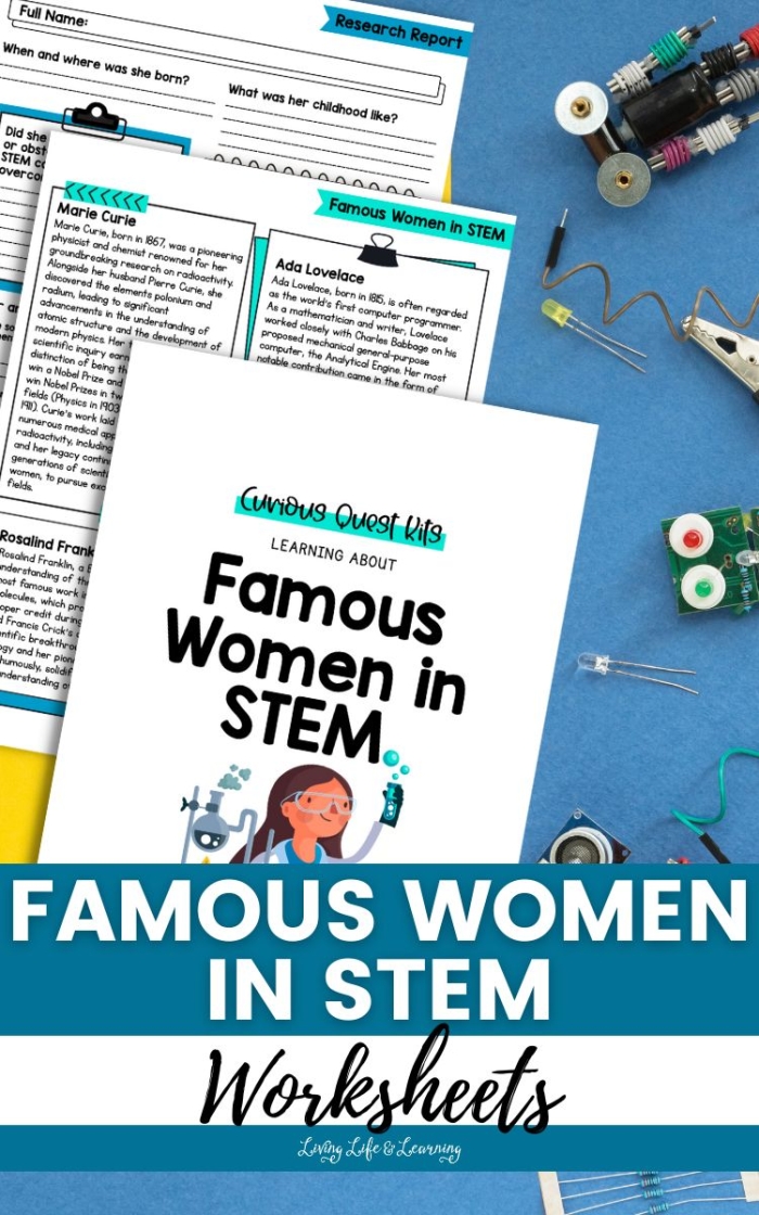 Third grade students exploring notable women scientists in a Who Am I? worksheet