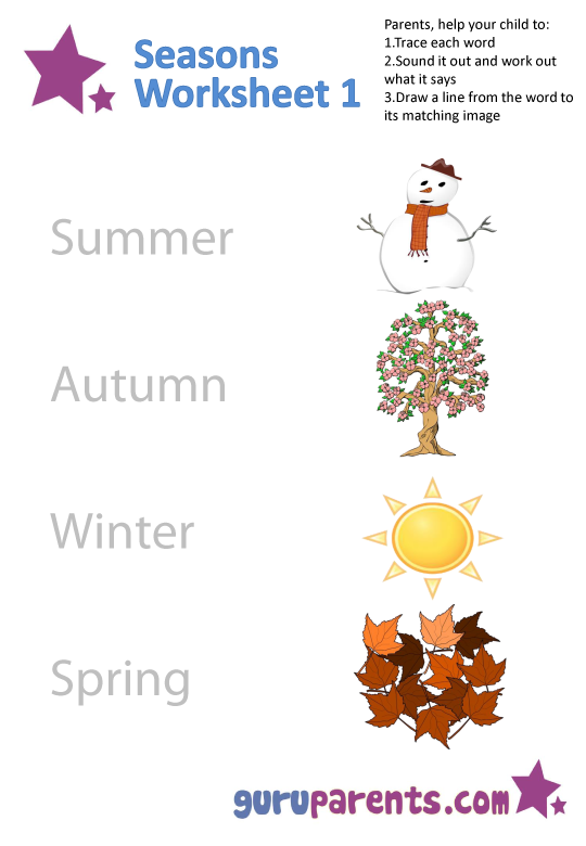 Third Grade Seasons Writing Prompt worksheet featuring animals for each season with space for drawing and writing