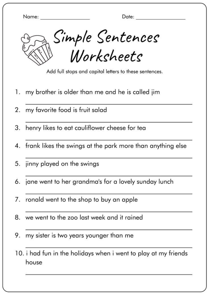 Engaging exercise to enhance sentence variety in children's writing skills Sentence combining practice worksheet for third graders featuring a child helping with writing improvement
