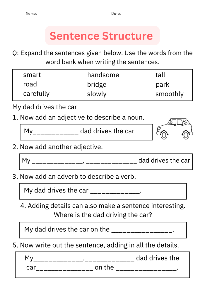 Work on Writing: Sentence Fragments practice sheet for Grade 3 students Worksheet for identifying and correcting sentence fragments for third graders