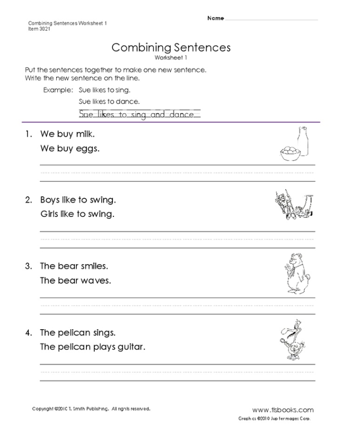 Practice sheet for enhancing writing skills by correcting sentence fragments Worksheet for identifying and rewriting sentence fragments for third graders