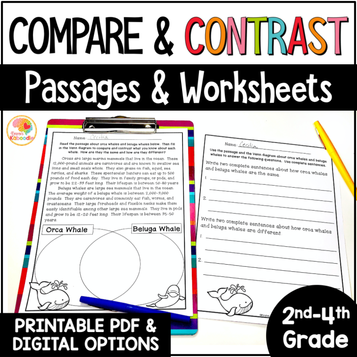 Comparing and contrasting settings in fiction texts worksheet for grade three children Third grade students completing a worksheet on comparing settings in two stories