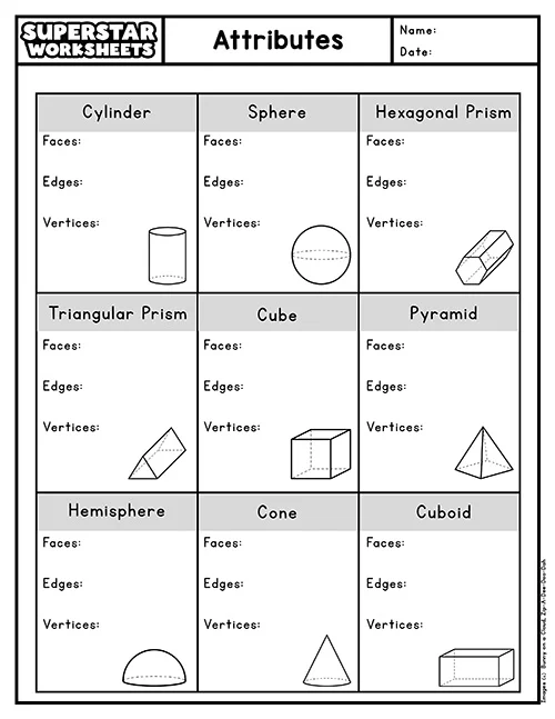 Third Grade Geometry Glossary: Shape Names and Properties Reference Material Glossary page showing geometric shape definitions and vocabulary terms for third grade students learning about shape attributes