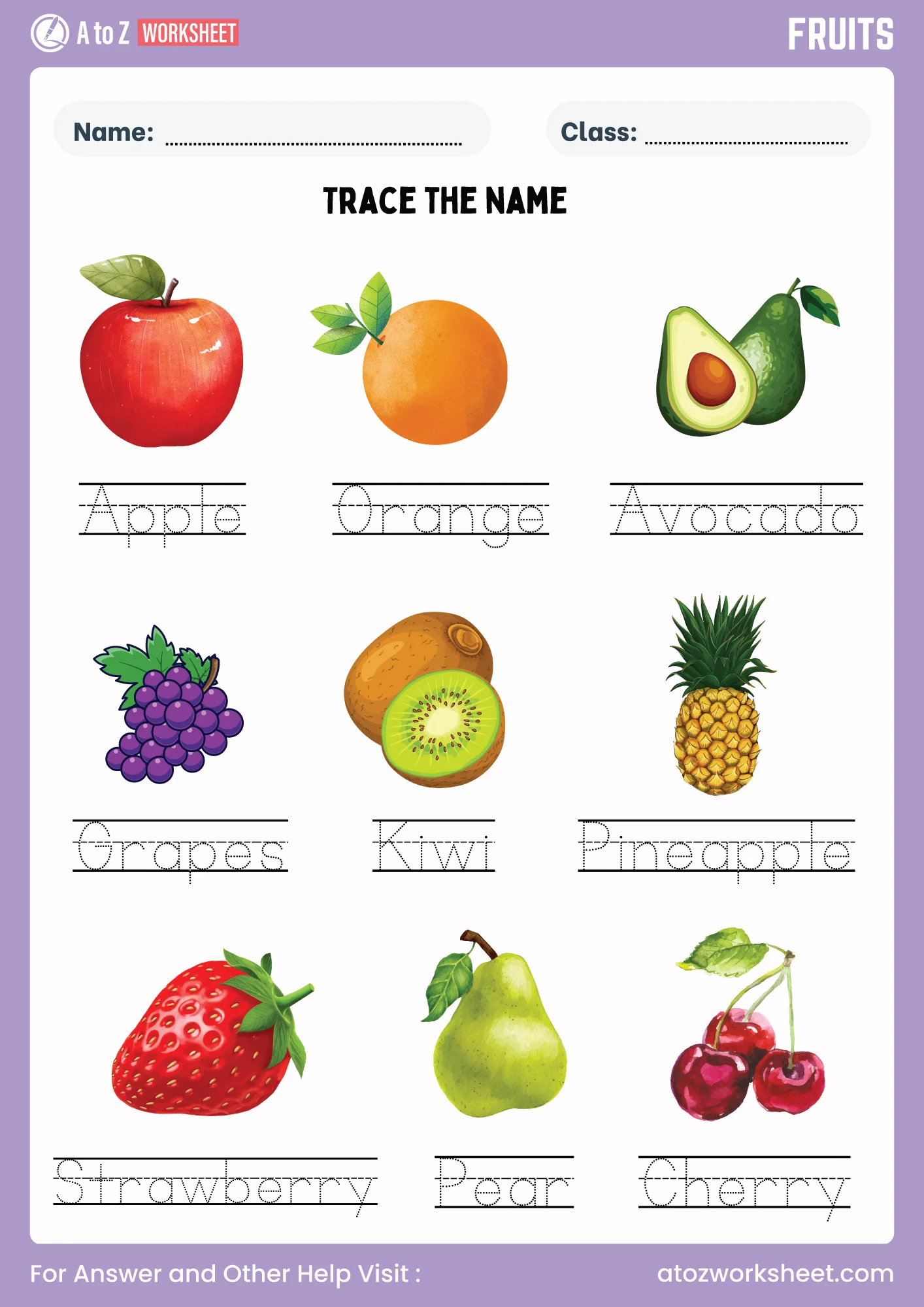 Spelling Practice: Fruits and Vegetables worksheet part 16 for third graders Third grade spelling worksheet featuring fruits and vegetables for division practice