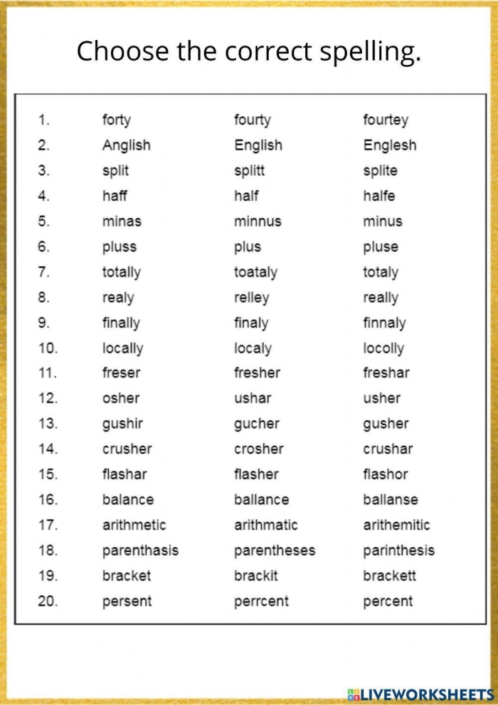 Spelling correction activity for third grade students with Natalie and Joseph's tests Third graders correcting spelling errors on a worksheet about time and money