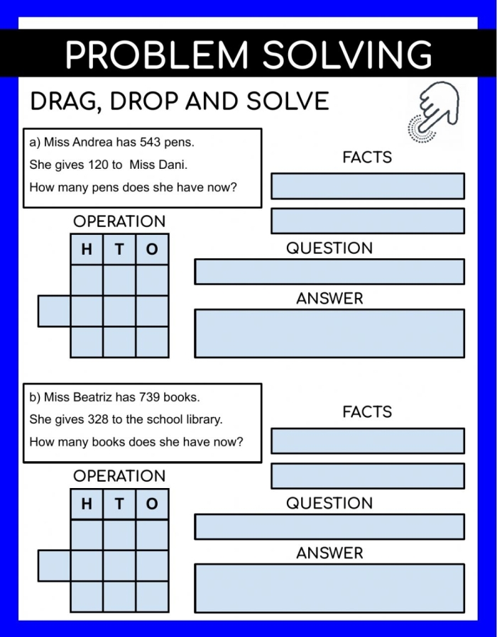Explain the Problem exercise for third graders using past tense verbs in reading comprehension Third grade worksheet focused on explaining the problem in a story with past tense verbs