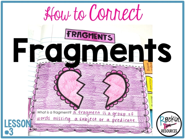 Fix the Fragments subtraction worksheet for third graders exercise number 20 Third grade children working on a Fix the Fragments worksheet focused on subtraction skills