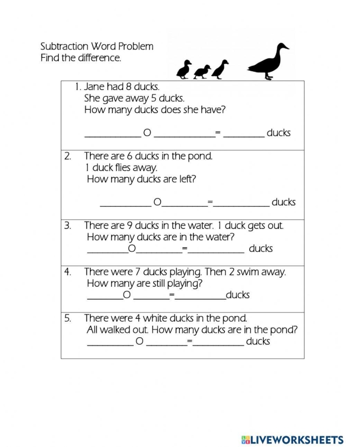 Subtraction practice worksheet for time and money concepts in grade 3, image 25 Third grade worksheet with school-themed subtraction word problems involving two- and three-digit numbers